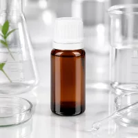 Apothekerflasche braun 10ml mit weißem Originalverschluss für lichtempfindliche Flüssigkeiten