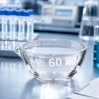 Laborqualität Abdampfschale 45ml mit Ausguss aus chemisch beständigem Borosilikat Glas