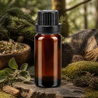 Hochwertige 10ml Apothekerflasche aus Braunglas mit schwarzem Schraubverschluss für Naturprodukte