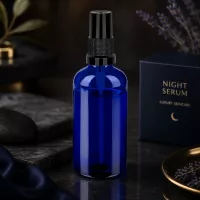 Apotheker-Qualität: 100ml Sprayflasche blau mit feinem Sprühnebel für gleichmäßige Verteilung