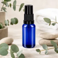Premium 20ml Sprühflasche UT18/20 mit mattschwarzer Kappe und professionellem Zerstäubersystem