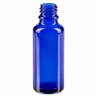 Zylindrische kobaltblaue Glasflasche ApoGlas 30ml für Laboranwendungen