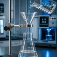Chemieresistenter Kurzstil Trichter 55mm Durchmesser für aggressive Lösungsmittel