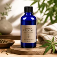 Professionelle 50ml Glasflasche in Apothekerqualität mit schwarzem SV-Verschluss für sichere Lagerung