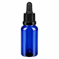 Kompakte 20ml Pipettenflasche blau schwarz - professionelle Qualität für Labor und Apotheke