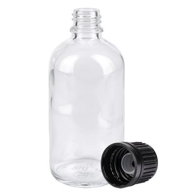 Hochwertige Klarglasflasche 100ml mit 18mm Gewinde für pharmazeutische Produkte