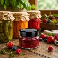 Kompaktes 80ml Vorratsglas UNiTWIST mit schwarzem Deckel perfekt für kleine Portionen