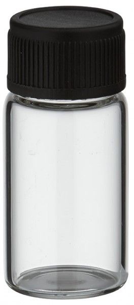 3ml Miniflasche klar Kunststoffverschluss schwarz UT13/3 UNiTWIST