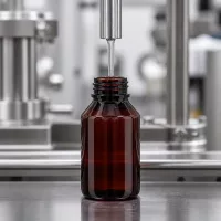 Stabile 50ml PET Flasche mit geripptem Korpus und Schraubgewinde für chemische Flüssigkeiten
