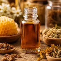 ClearLine Apothekenflasche 10ml mit goldenem Kräuterextrakt und natürlichen Rohstoffen