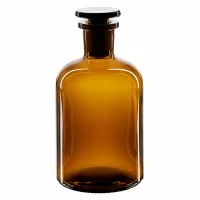 Amber-Glasflasche 250ml schmal Enghals mit Glasstopfen für chemische und pharmazeutische Nutzung