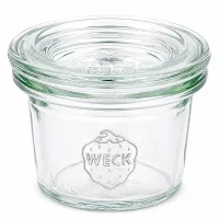 35ml WECK Sturzglas RR40 mit Glasdeckel transparent für Marmelade und Konservierung