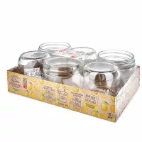6er Set 200ml Quattro Stagioni Einmachgläser mit Deckeln in Verkaufsverpackung für Konservierung und Aufbewahrung