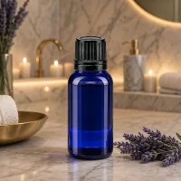 Lichtschutzflasche 10ml Blauglas mit Originalitätsverschluss schwarz für empfindliche Wirkstoffe