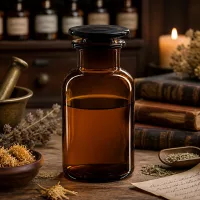 Braune Laborflasche 250ml Rundform Weithals Glasverschluss für Naturheilkunde
