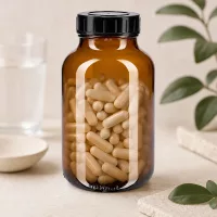 Umweltfreundliche 1000ml Glasflasche braun mit recycelbarem Material und weiter Öffnung
