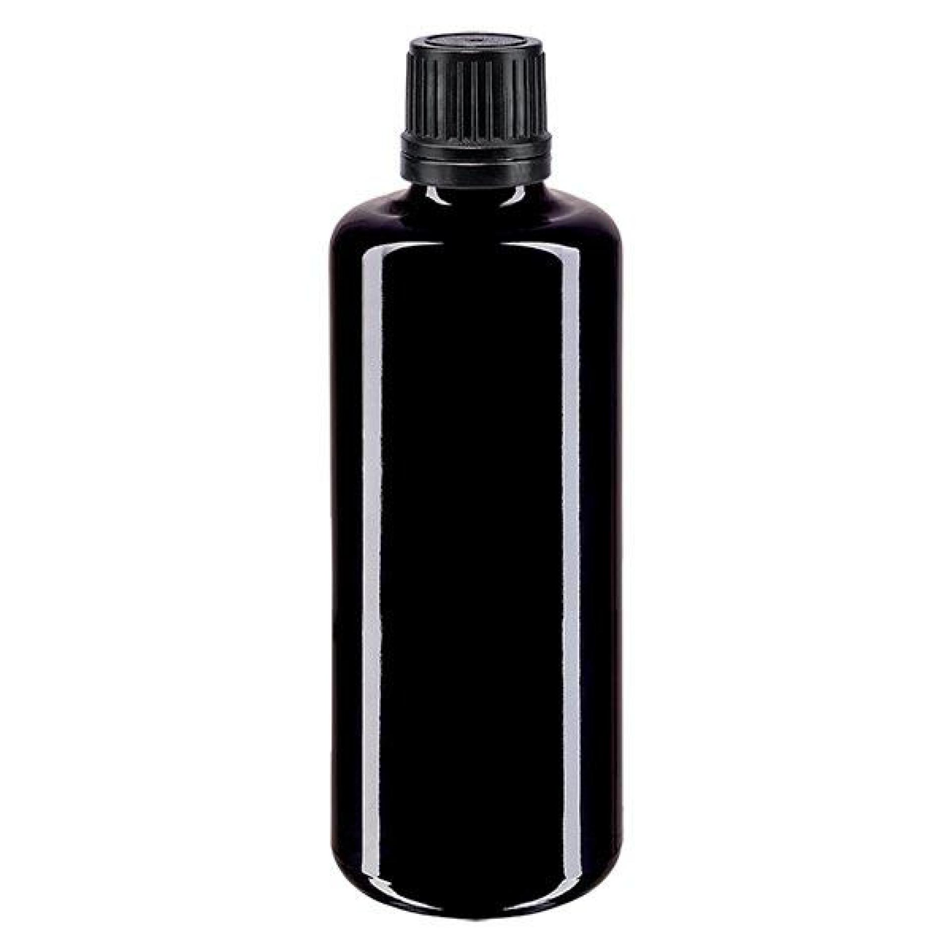 Apothekenflasche violett 100ml Schraubverschluss schwarz Giessring Originalit...