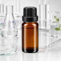 Braune UV-Schutz Glasflasche 10ml mit Originalitätsverschluss schwarz und 2mm Dosieraufsatz
