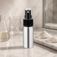 Matte Aluminiumflasche 20ml mit Zerstäuber - nachfüllbar und wiederverwendbar