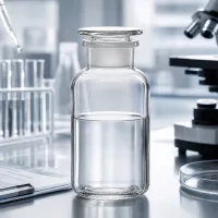 Medizinische Vorratsflasche 500ml Rundschulter klar mit luftdichtem Glasstopfen Weithals