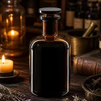 Braune Glasflasche 100ml Enghals mit Stopfen perfekt für Naturheilkunde und Homöopathie