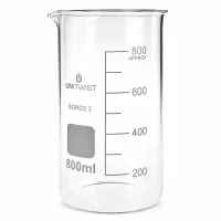 Großes Becherglas 800ml hohe Form Borosilikat für Labor und Wissenschaft UNITWIST