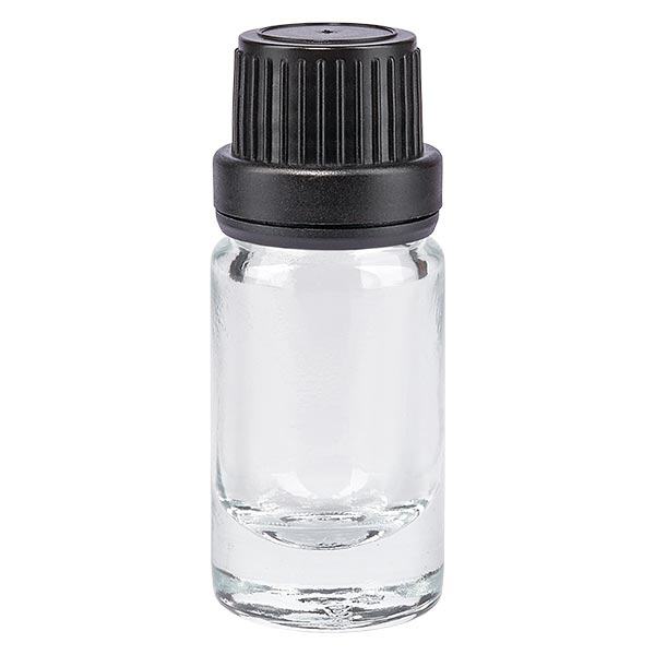Apothekenflasche klar 5ml Tropfverschluss Giessring 2mm schwarz Originalitäts...