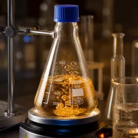 Erlenmeyerkolben 500ml mit seitlichem Ausguss und chemikalienbeständiger Oberfläche