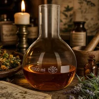 Traditioneller Laborstehkolben 1000ml aus klarem Glas für analytische Chemie und Forschung