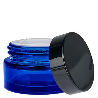 Glastiegel 20ml blau mit Einlegedeckel UNiTWIST