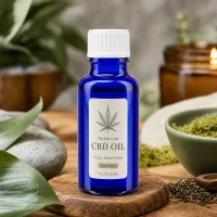 Zylindrische Blauglasflasche 20ml weißer Schraubdeckel für Aromatherapie Öle