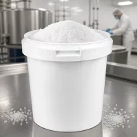 Weißer offener 2,5L Eimer aus lebensmittelechtem PP Kunststoff für Produktion und Gewerbe
