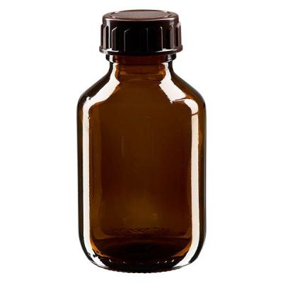 100ml Medizinflasche braun, mit Verschluss braun ApoGlas