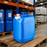 Rechteckiger Vorratstank 20 Liter Blau mit Entnahmeventil für Reinigungsmittel