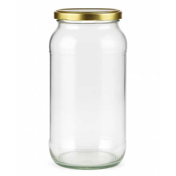 1062ml Rundglas mit BasicSeal Deckel gold UNiTWIST