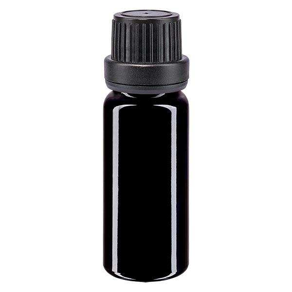 Apothekenflasche violett 10ml Tropfverschluss Giessring 2mm schwarz Originali...