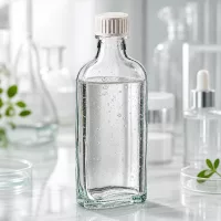 Durchsichtige Schraubverschlussflasche 100ml mit PE-Schaumeinlage für Labor und Apotheke