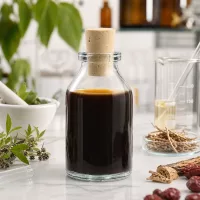 Kompakte Korkenflasche aus Klarglas 20ml für Kräutermedizin und Naturprodukte