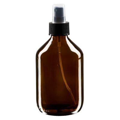 300ml Medizinflasche braun, Pumpzerstäuber schwarz ApoGlas