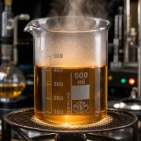 Chemiebeständiges Becherglas 600ml niedrige Form ideal für Experimente und Messungen im Labor