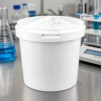 Professioneller 2,5L Eimer aus weißem Polypropylen ohne Deckel für Laborbedarf und Chemikalien