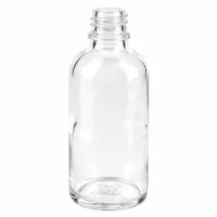 Kompakte 50ml Apothekerflasche ApoGlas aus durchsichtigem Glas mit Schraubgewinde