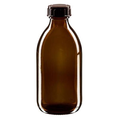250ml Medizinflasche braun, mit Verschluss braun ApoGlas