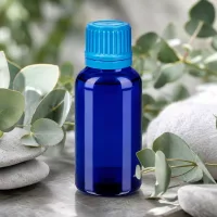 Robuste 30ml Flasche mit 11mm Öffnung und blauem OV-Verschluss für Laborbedarf