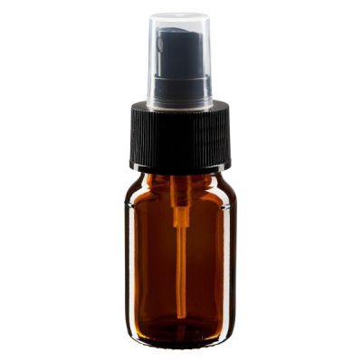 30ml Medizinflasche braun, Pumpzerstäuber schwarz ApoGlas