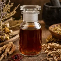 Verschließbare Steilbrustflasche 50ml klar mit Weithals für Lagerung von Kräuterextrakten