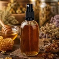Bernsteinfarbene 100ml Glassprayflasche UT18/100 für ätherische Öle und Naturextrakte