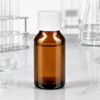 Lichtschutz-Apothekerflasche 30ml Braunglas mit weißem Tropfeinsatz 1,2mm und Sicherheitsverschluss