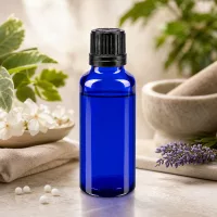 UV-Schutz Glasflasche 30ml kobaltblau mit 8mm Originalverschluss für Naturheilmittel