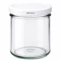 UNiTWIST Einmachglas 167ml mit weißem TO66 BioSeal Deckel Vorratsglas Konservenglas transparent